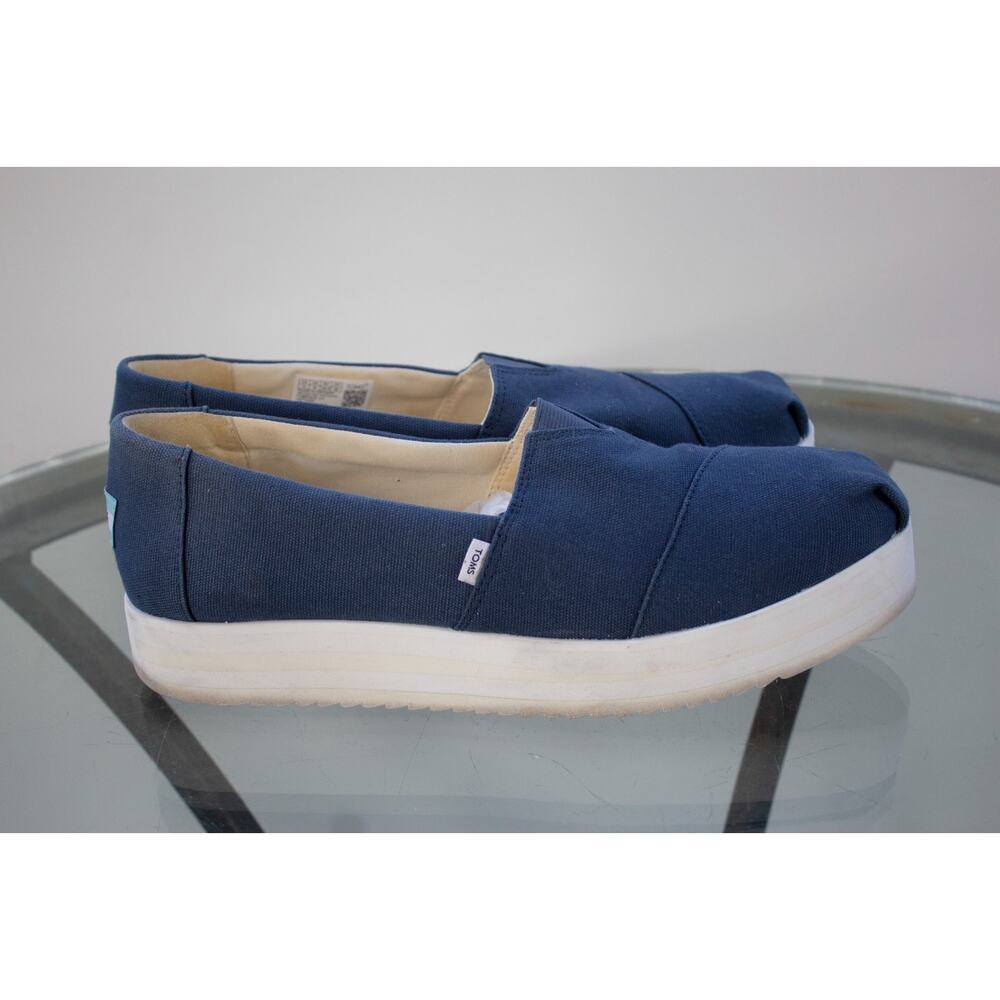 TOMS Women's Blue Alp Midform Casual slip-on Flat Shoes Size 12
